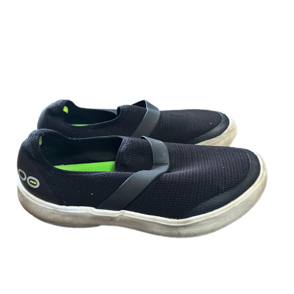OOFOS OOmg Low Shoe Women Size 9.5 Black Good Recovery Slip On Mesh 12012022-95‎